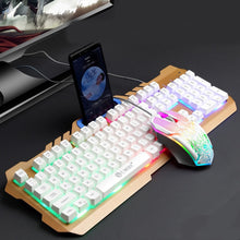 Load image into Gallery viewer, Gaming keyboard Mouse Combos LED Backlit USB Wired Mechanical Keyboard Mouse Set with Phone Holder for PC Computer Gamer
