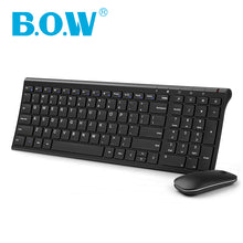 Load image into Gallery viewer, B.O.W Slim Metal Rechargeable Wireless Keyboard( 99 keys) and Moue (Silent Design) Combos for Laptops Desktops PC Computer