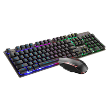Load image into Gallery viewer, Gaming Keyboard Mouse Gamer Rainbow Backlight USB Wired Ergonomic Keyboard Mechanical Feeling For Home Office PC Computer