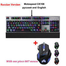 Load image into Gallery viewer, Original Motospeed CK108 Mechanical Keyboard 104 Keys RGB Switch Gaming Wired LED Backlit Anti-Ghosting for Gamer Computer PC