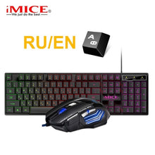 Load image into Gallery viewer, Gaming Keyboard And Mouse Gamer Backlit Keyboard Mouse Set Ergonomic Russian Keyboard Kit USB 104 Keycaps For PC Computer Game