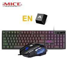 Load image into Gallery viewer, Gaming Keyboard And Mouse Gamer Backlit Keyboard Mouse Set Ergonomic Russian Keyboard Kit USB 104 Keycaps For PC Computer Game
