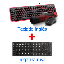 Load image into Gallery viewer, Redragon S107 USB Gaming Membrane RGB Keyboard mouse pad combos 104 keys 3200 DPI 6 buttons Mice Set Wired computer PC game