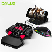 Load image into Gallery viewer, Gaming Keyboard Mouse Combo Delux T9 Wired One Hand PC Gamer Computer Keybord M625 A305 RGB Backlit 4000 DPI Game Mouse Kit Set
