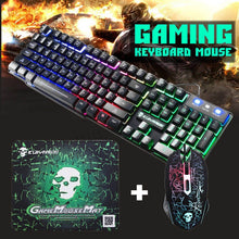 Load image into Gallery viewer, Gaming Keyboard Set RGB Backlit Keyboards USB 104 Keyboard With Silent Gaming Mouse Pad Gamer Kit For Computer Game PC Laptop