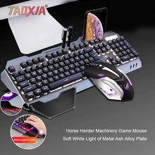 Load image into Gallery viewer, Real Mechanical Hand Feeling Keyboard with Mouse Headset Set Desktop Computer Notebook Game Wired USB Esports Wrangler Keyboards
