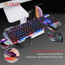 Load image into Gallery viewer, Real Mechanical Hand Feeling Keyboard with Mouse Headset Set Desktop Computer Notebook Game Wired USB Esports Wrangler Keyboards
