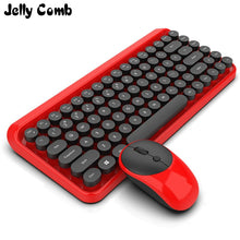 Load image into Gallery viewer, Jelly Comb 2.4G Wireless Keyboard &amp; Mouse for Games Office Keyboard &amp; Mouse Set Portable USB Keyboard for Laptop PC Computer
