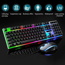 Load image into Gallery viewer, G21 USB Wired Keyboard Mouse Set LED Rainbow Color Backlight Gaming Computer Mouse Keyboard
