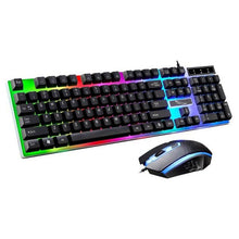 Load image into Gallery viewer, G21 USB Wired Keyboard Mouse Set LED Rainbow Color Backlight Gaming Computer Mouse Keyboard
