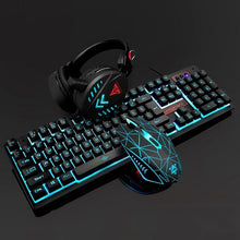 Load image into Gallery viewer, 4Pcs Gaming PC Headset Keyboard 1600 DPI Mouse Pad Set Mechanical Feeling Backlight USB Wired For Computer Desktop Laptop
